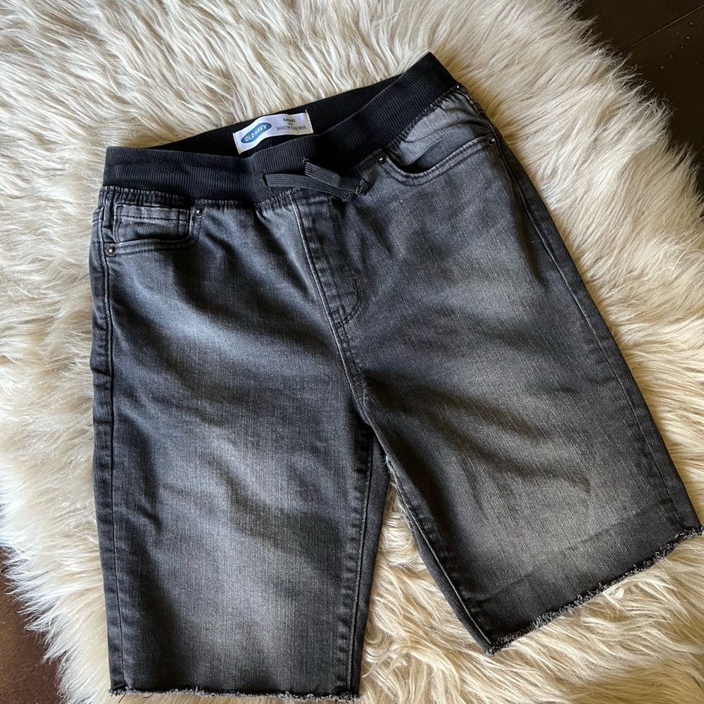 Old Navy boys built-in-flex grey denim shorts